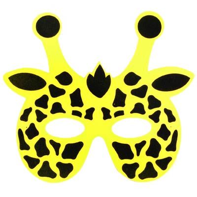 FL - Máscara Animais em E.V.A - Girafinha
