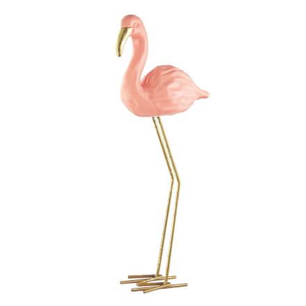 Flamingo em Pé Cerâmica 25,5cmx12cm Mart Collection Rosa