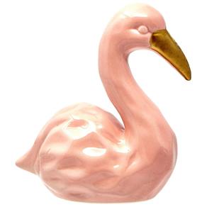 Flamingo Rosa em Cerâmica 12 Cm