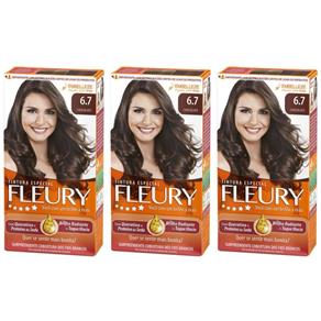 Fleury Tinta - Kit 6.7 Chocolate - Kit com 03
