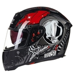 Flip-up duas lentes antinebuloso Cobertura Motorcycle full-face moto capacete da equitação por Homens