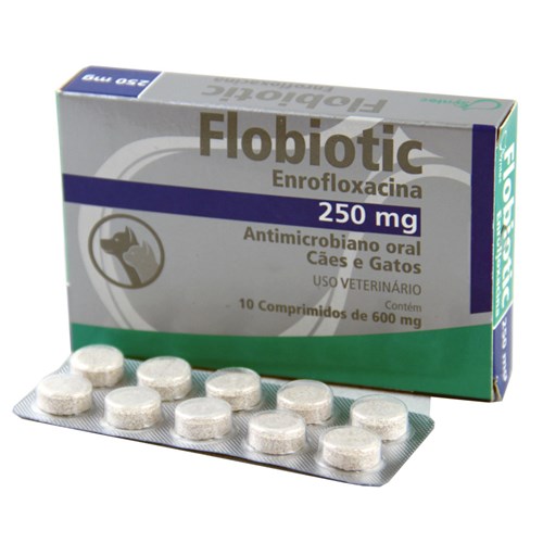 Flobiotic 250mg 10 Comprimidos Syntec Antibiótico Cães