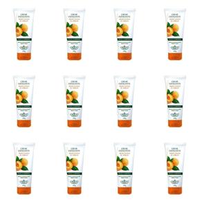 Flores & Vegetais Apricot Creme Esfoliante 200g - Kit com 12