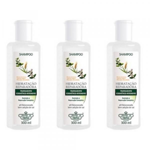 Flores Vegetais Hidratação Reparadora Shampoo 300ml (Kit C/03)
