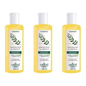 Flores & Vegetais Jaborandi Arnica Shampoo 300ml - Kit com 03