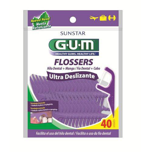 Flosser - Fita Dental com Haste 40 Un (Gum)