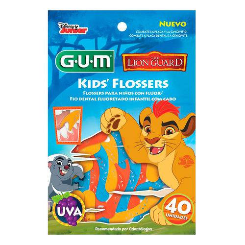 Flosser Gum Fio Dental Infantil Disney Lion Guard 40 Unidade