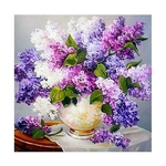 Flower Lavender Organizando 5d Diy Diamante Flores Da Pintura Do Ponto Da Cruz De Diamante Bordados Diamonds Adesivos De Parede Home Decor Vaso