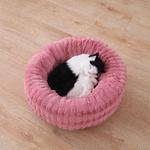 Fluffy Plush Pet Bed profunda dormir Ninho de Inverno pequeno cães médios peluche Cats