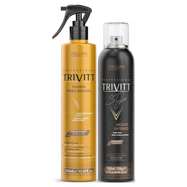 Fluído para Escova 300 Ml + Spray de Brilho 200ml Trivitt - Itallian