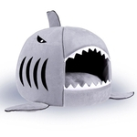 Folding Thicken branco dos desenhos animados dentes de tubarão Forma Pet ninho para cães