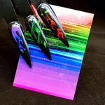 Folha de unha colorida Forma Blaze Oco Nail Art Transfer Decalques Autoadesivo Blaze Sticker