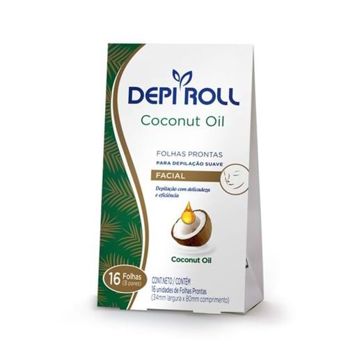 Folhas Prontas Depilatórias Buço Coconut Oil 16un