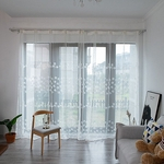 Folhas Sheer Curtain Tulle janela tratamento Voile Drape Valance Tecido Painel 1