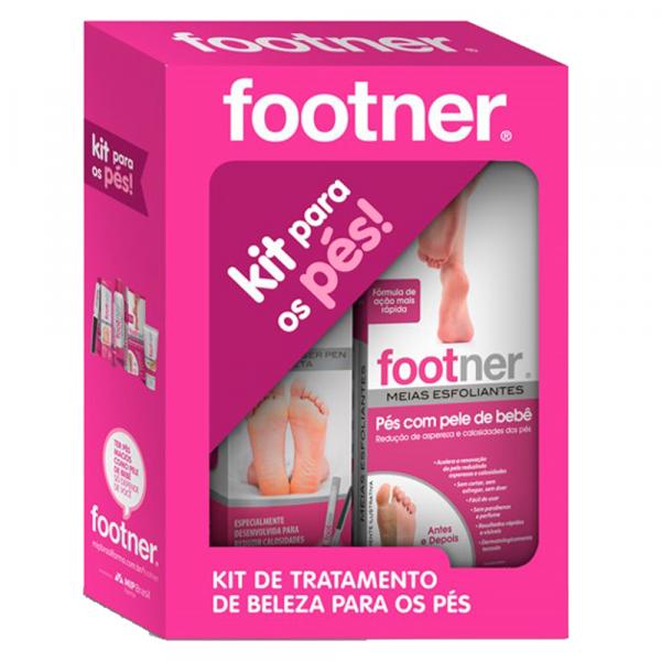 Footner Kit para os Pés - Meias Esfoliantes + Creme Reparador
