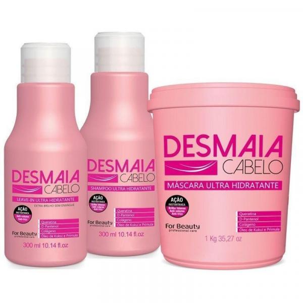 For Beauty Desmaia Cabelo Kit com Máscara de 1kg (3 Itens)