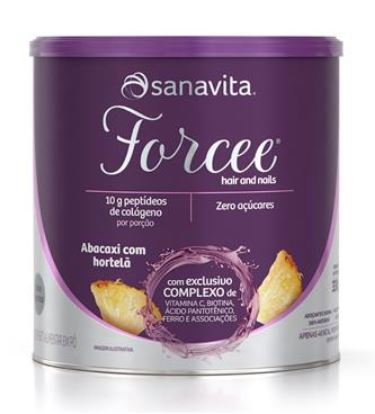 Forcee Hair And Nails Abacaxi com Hortelã Sanavita - 330g