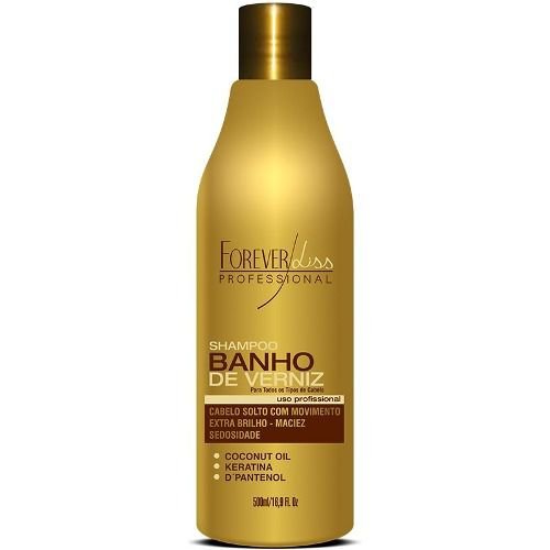 Forever Liss Banho de Verniz Shampoo 500ml (Kit C/03)