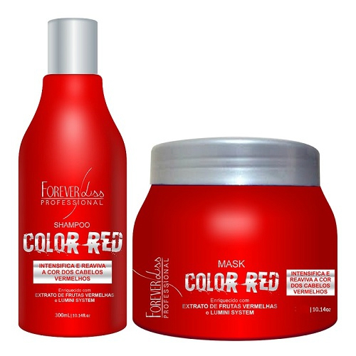 Forever Liss - Color Red Kit Manutenção Cabelos Vermelhos Shampoo + Máscara