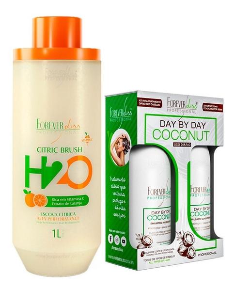 Forever Liss Escova Progressiva Citric H2o 1000ml + Day By Day 2x300ml