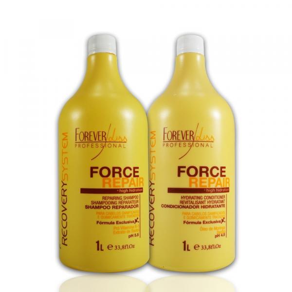 Forever Liss Force Repair Kit Shampoo + Condicionador 2x1Lt - Loja