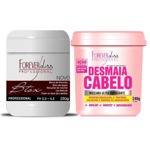 Forever Liss - Kit Creme Alisante Argan Oil 250g + Desmaia Cabelo 240g