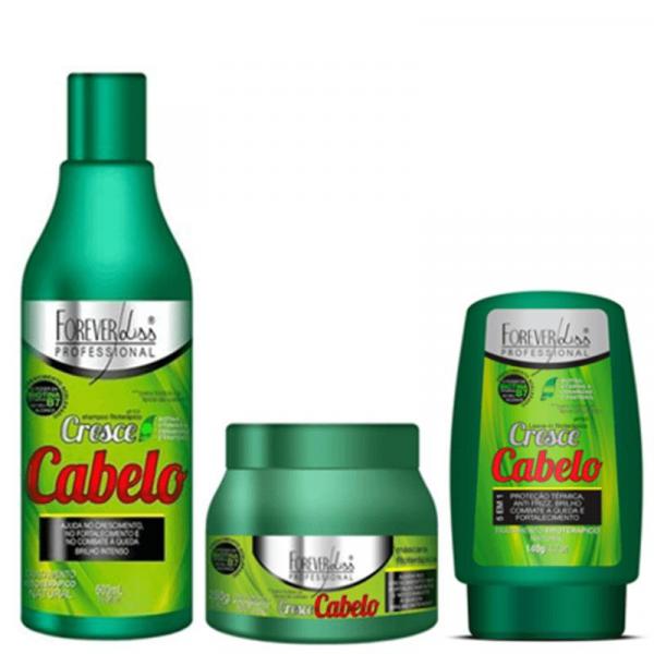 Forever Liss Kit Cresce Cabelo Shampoo, Máscara e Leavein