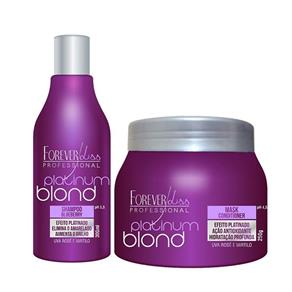 Forever Liss Platinum Blond Kit Duo Efeito Platinado 2 Produtos