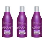 Forever Liss Platinum Blond Matizador Shampoo 300ml (kit C/03)