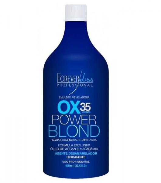 Forever Liss - Power Blond Água Oxigenada OX Matizadora 35 Volumes Azul 900ml - Forever Liss