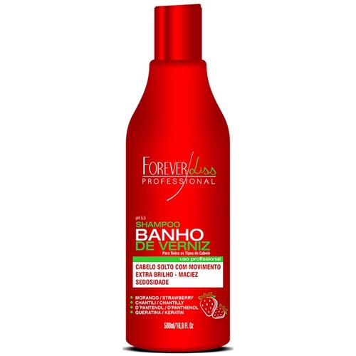 Forever Liss Shampoo Banho de Verniz Morango 500ml