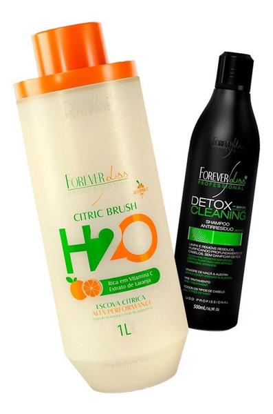 Forever Liss Shampoo Detox 500ml + Progressiva Citric H2o 1000ml