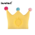 Forma bonito Crown Impede parcial Cabeça de algodão macio travesseiro para o bebê dormir infantil