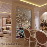 Forma De Paralelepípedos 3d Espelho De Parede Adesivo/telhas Diy Decoração Para Casa