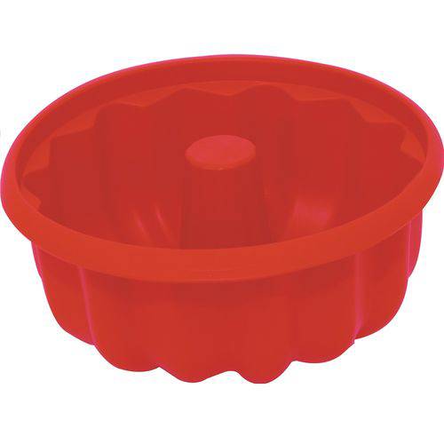 Forma de Silicone para Pudim 25cm - Vermelha