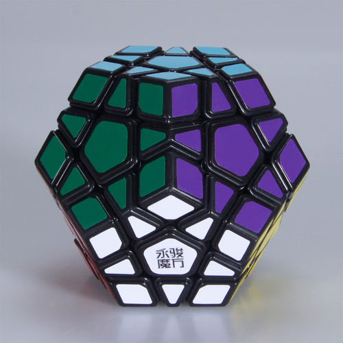 Formula® New Arrival YJ Yuhu Megaminx Magic Cube velocidade Cubo para crianças e adultos - Preto