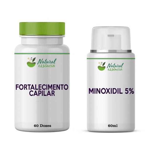 Fortalecimento Capilar 60 Doses + Minoxidil 60ml - Natural Essência
