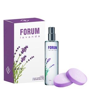 Forum Lavanda Deo Colônia Forum - Perfume Feminino + 2 Sabonetes Kit - 150ml + 90g + 90g