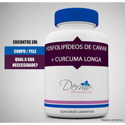 Fosfolipídeos de Caviar (f. C. Oral) 150mg + Cúrcuma Longa 150mg - Anti-inflamatório do Intestino