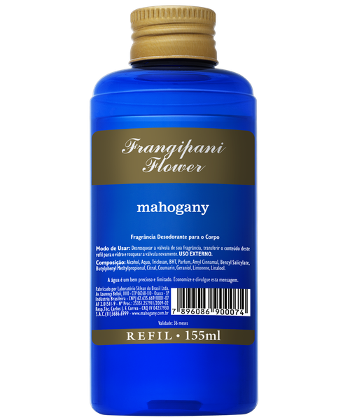 Fragrância Desodorante Refil Frangipani Flower Mahogany 155ml