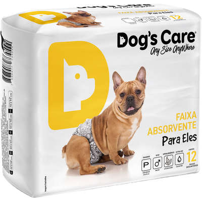 Fralda Absorvente para Eles Dogs Care - P com 12 Un
