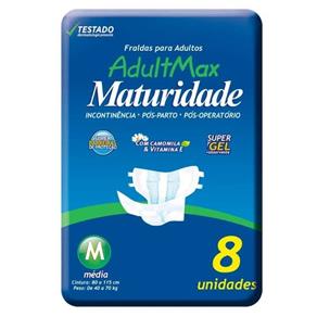 Fralda Adultmax Maturidade M com 08 Unidades