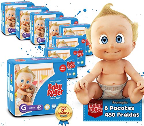 Fralda Baby Roger G Kit Com 8pct 480 Fraldas. Atacado Barato