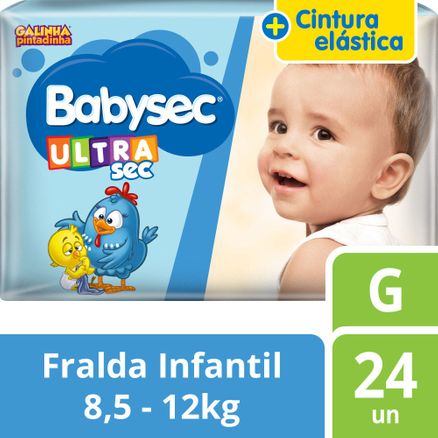 Fralda Babysec Galinha Pintadinha G 24 Unidades