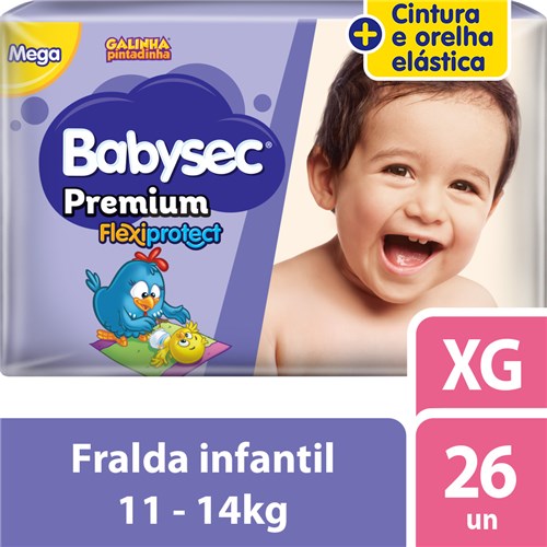 Fralda Babysec Galinha Pintadinha Premium Xg 26 Unids