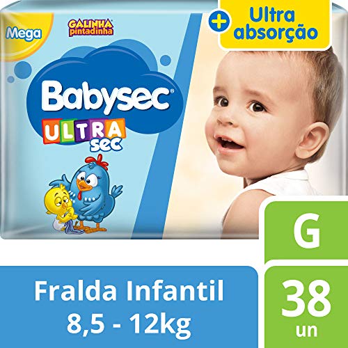 Fralda Babysec Galinha Pintadinha Ultrasec G 38 Unids, Babysec, G