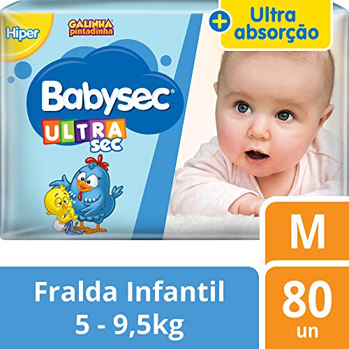 Fralda Babysec Galinha Pintadinha Ultrasec M 80 Unids, Babysec, M