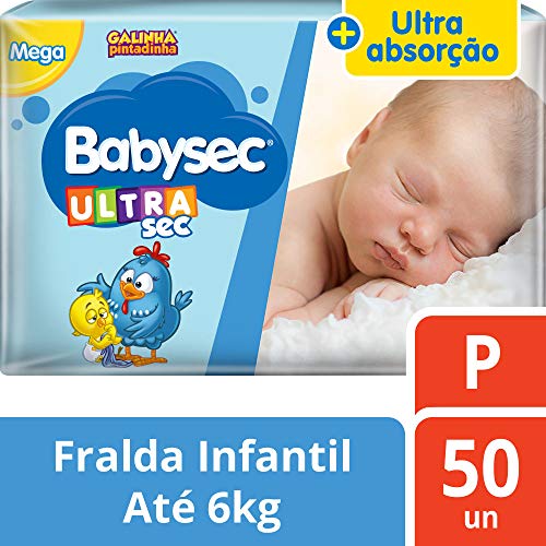 Fralda Babysec Galinha Pintadinha Ultrasec P 50 Unids, Babysec, P