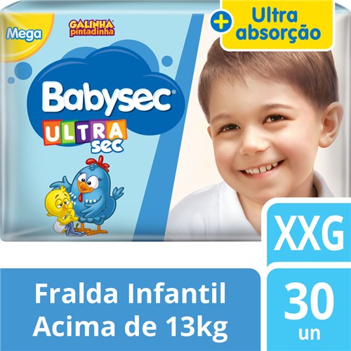 Fralda Babysec Galinha Pintadinha Ultrasec Xxg 30 Unids
