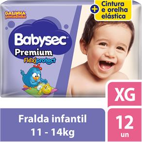 Fralda Babysec Premium Galinha Pintadinha XG - 12 Unidades